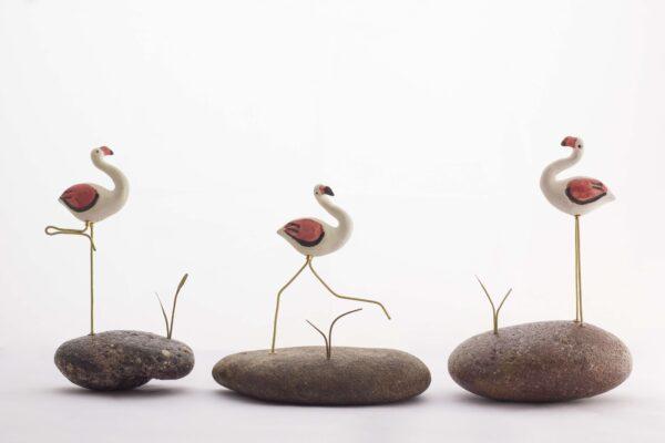 Pebble Decor – Flamingos