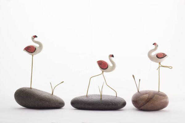 Pebble Decor – Flamingos