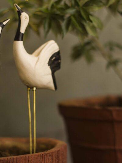 Sarus Crane Plant Poker (pair)