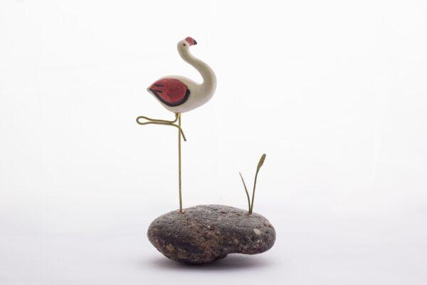 Pebble Decor – Flamingo (Resting)