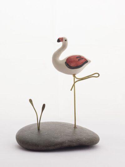 Pebble Decor – Flamingo (Resting)