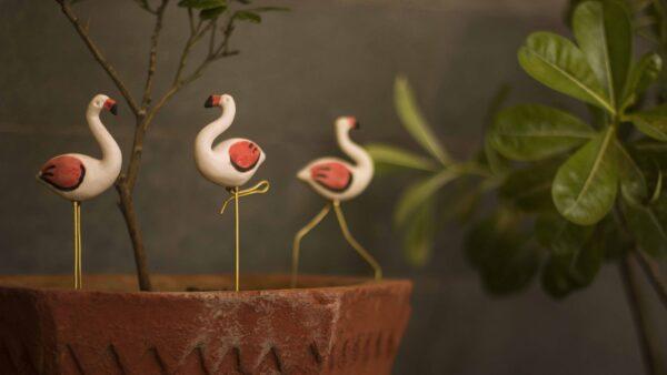 Flamingo Plant Poker (set of 3)